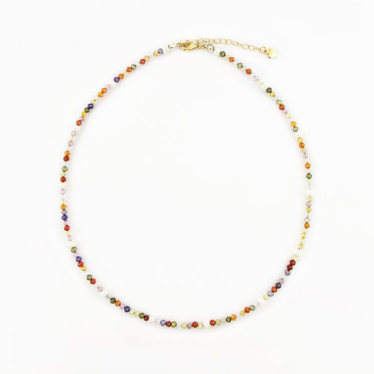 Collar de Turmalina Multicolor con Perlas Naturales