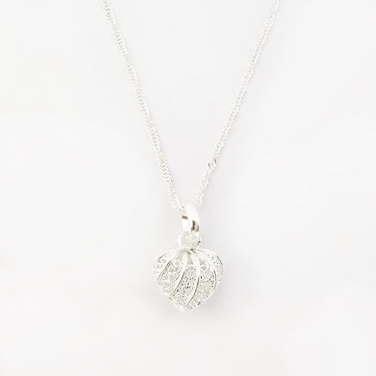 Collar Corazón Tornado Plata 925