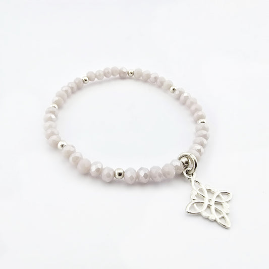Pulsera Murano Nude Dije Cruz Plata 950