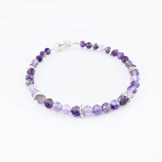 Pulsera de Amatista Facetada con Plata 950