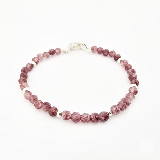 Pulsera Granate Rojo Intenso