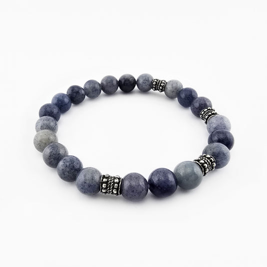 Pulsera Aventurina Azul Plata 950