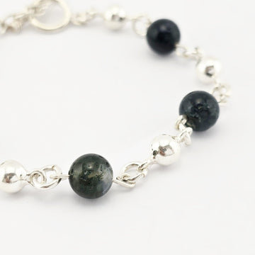 Pulsera Ágata Green Grass Plata 950