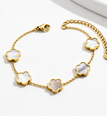 Pulsera Delicada Flor Dorada