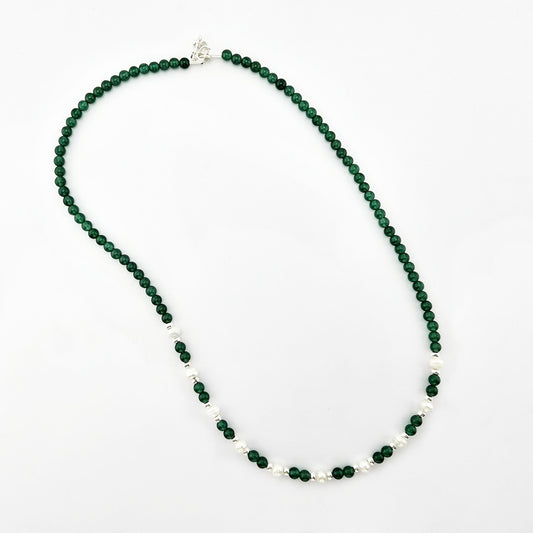 Collar Jade Malasia Perlas Plata 950