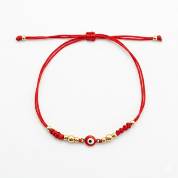 Pulsera Protección Ojo Turco Roja