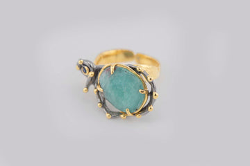 Turkish Ottoman Aqua Stone Ring