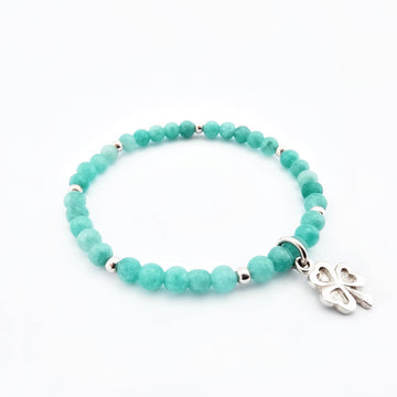 Pulsera Celestina Dije Trébol Plata