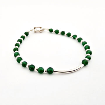 Pulsera Jade Malasia Plata 950