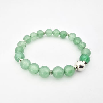 Pulsera Aventurina Verde y Plata 950