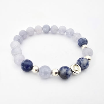 Pulsera Lavanda Azul Plata 950