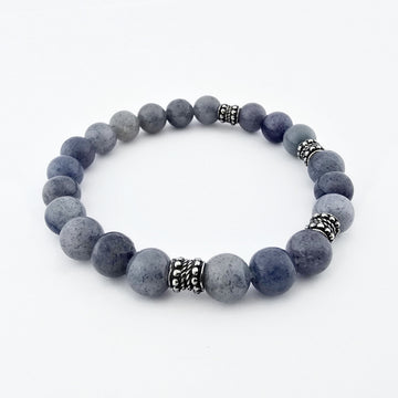 Pulsera Aventurina Azul Plata 950