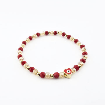 Pulsera Murano Ojo Turco Corazón