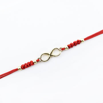 Pulsera Macramé con Símbolo de Infinito Gold Plated