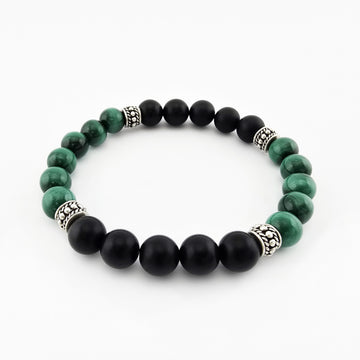 Pulsera Hombre de Malaquita y Plata 950
