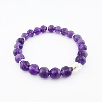 Pulsera de Piedra Amatista y Plata 950