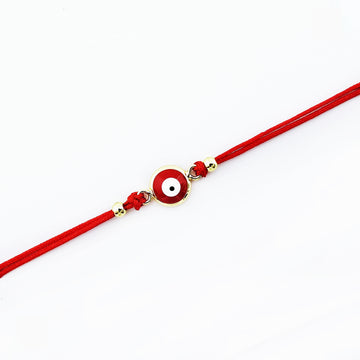 Pulsera de Hilo Ojo Turco Bañado en Oro