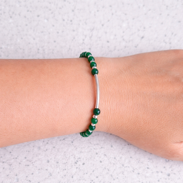 Pulsera Jade Malasia Plata 950